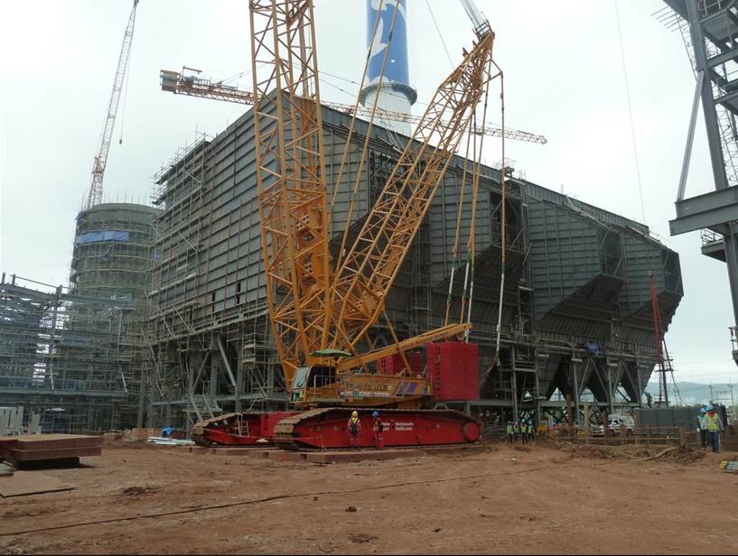 Construction d'une centrale électrique à MAE MOH en Thaïlande 